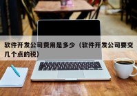 软件开发公司费用是多少（软件开发公司要交几个点的税）