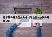 想学软件开发怎么入手（专业做app软件开发公司）