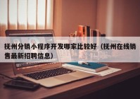 抚州分销小程序开发哪家比较好（抚州在线销售最新招聘信息）