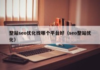 整站seo优化找哪个平台好（seo整站优化）